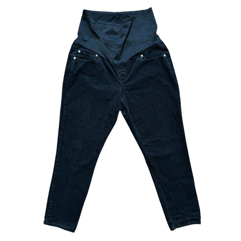 GAP Maternity Full Panel Skinny Corduroy Jeans Pants in True Black SZ 16